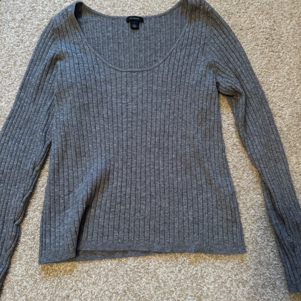 Halogen Ribbed Knit Sweater - Picture 1 of 3